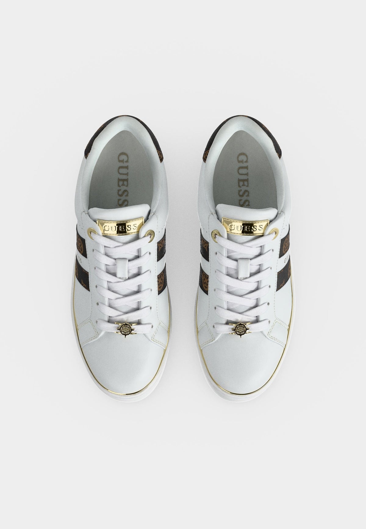 Guess - BARLIE - Sneakers white/brown