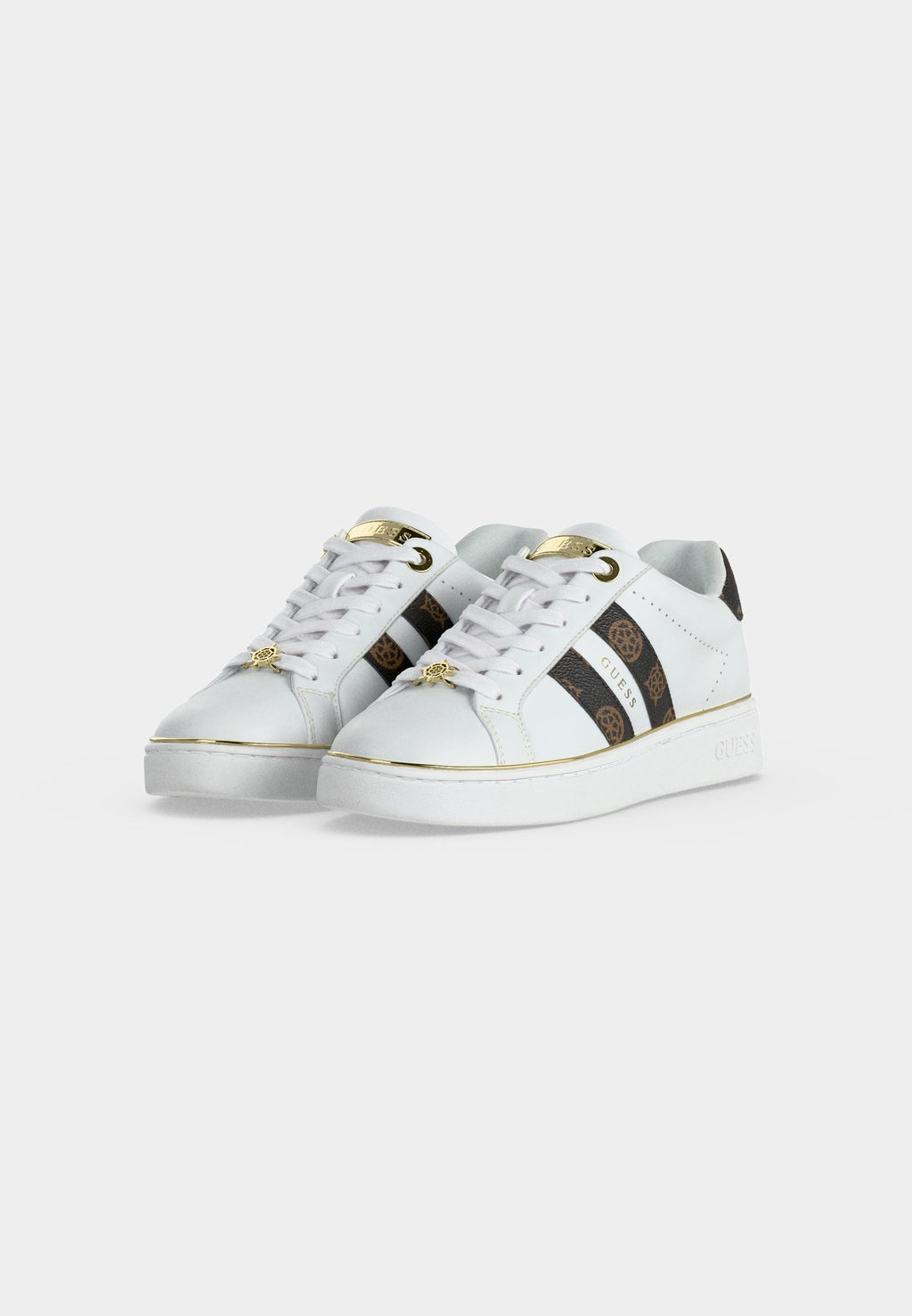 Guess - BARLIE - Sneakers white/brown