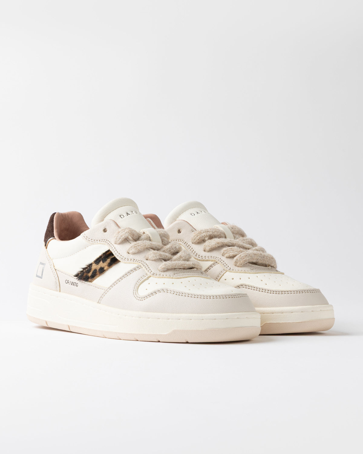D.A.T.E. Court 2.0 Vintage Ivory/Leopard