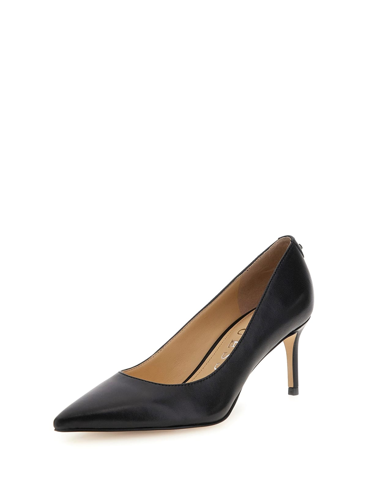 GUESS Decollètè Bravo vera pelle Nero