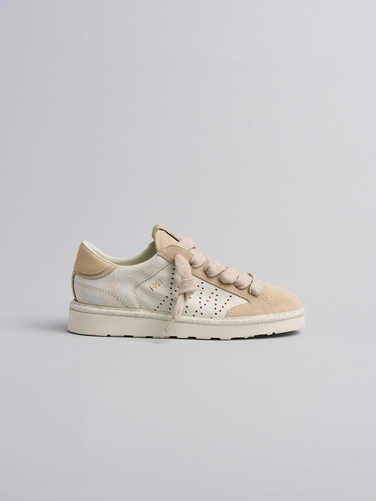 Panchic P001 - Sneaker cracked suede Ivory-Sand