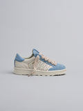 Panchic P001 - Sneaker cracked suede Ivory-Stone Blue