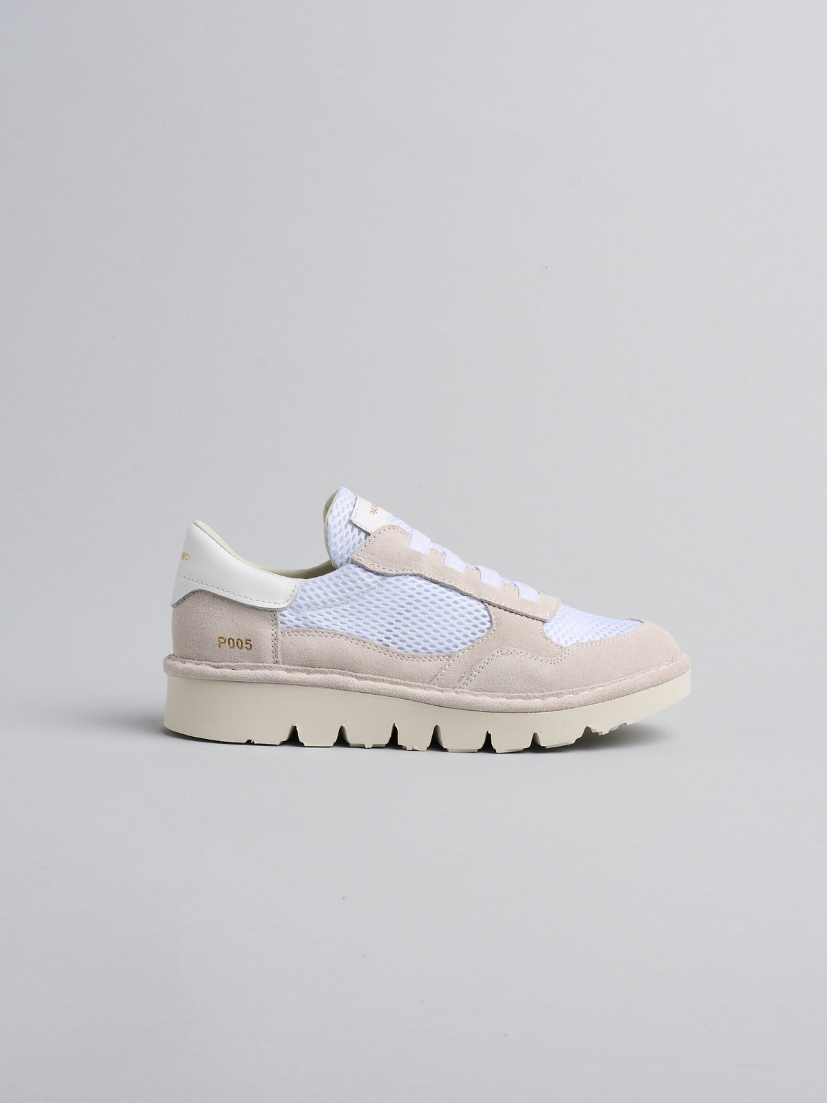 Panchic - Slip on Mesh Suede Leather col. Bianco
