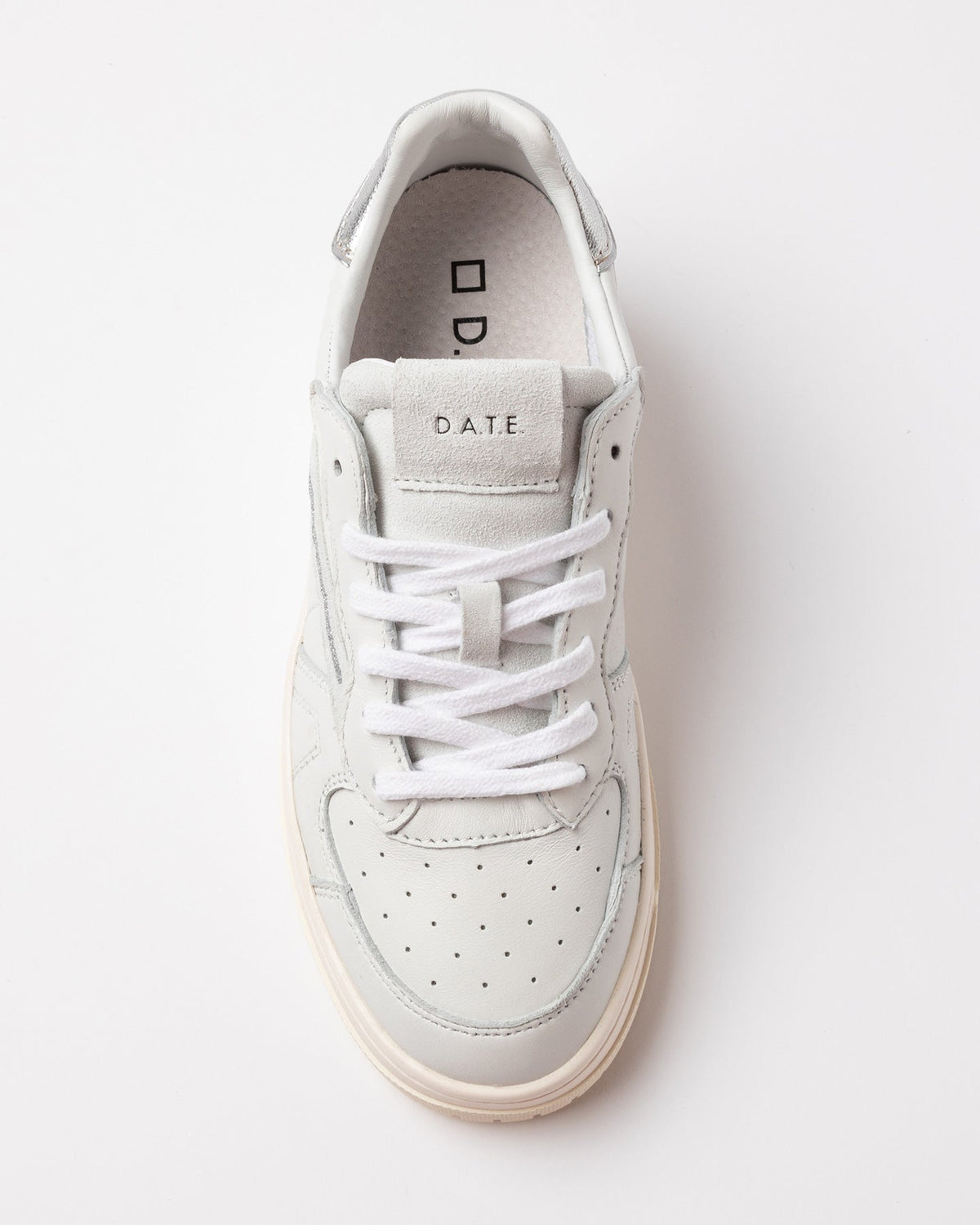 D.A.T.E. Sneaker Torneo Pure Shiny White-Silver