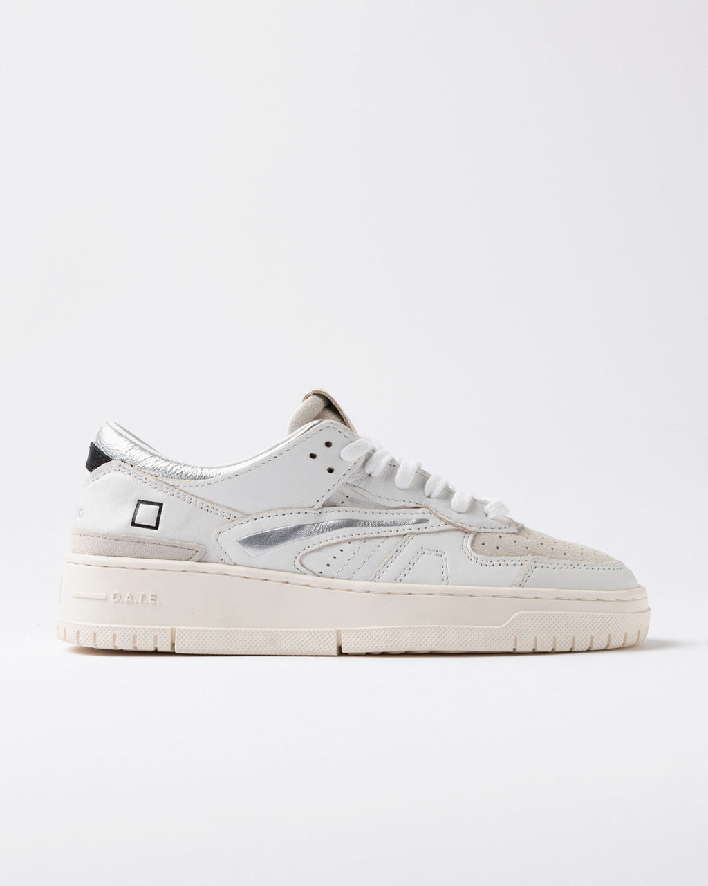 D.A.T.E. Sneaker Torneo Shiny White-Silver