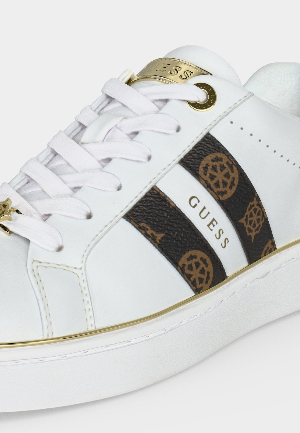 Guess - BARLIE - Sneakers white/brown