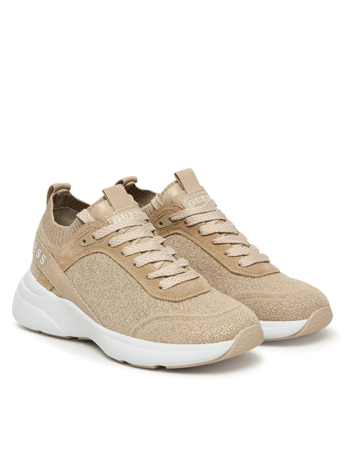 Guess - Sneaker in tessuto elasticizzato col. Platino FLJMLD FAB12