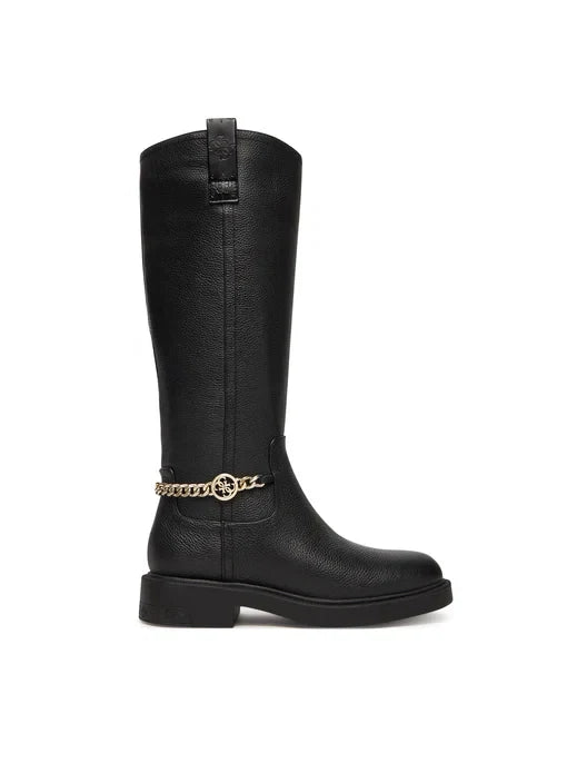 Guess - Stivale Fyonal cavallerizzo in vera pelle con accessorio